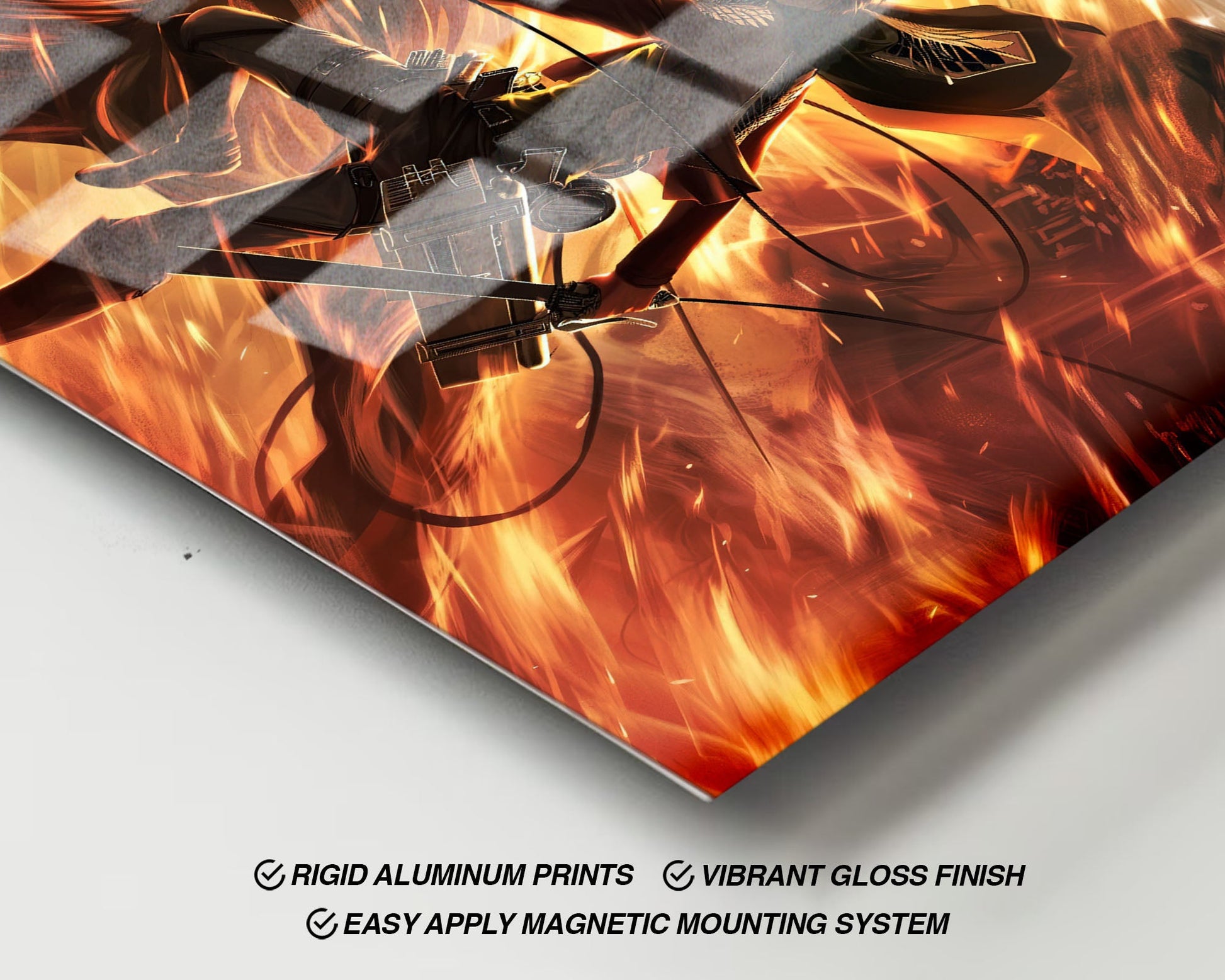 Anime Town Creations Metal Poster Landscape Attack on Titan Eren Yeager 36" x 24" Home Goods - Anime Attack on Titan Metal Poster