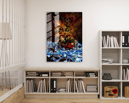 Anime Town Creations Metal Poster Demon Slayer Infinity Castle Arc Textless 16" x 24" Home Goods - Anime Demon Slayer Metal Poster