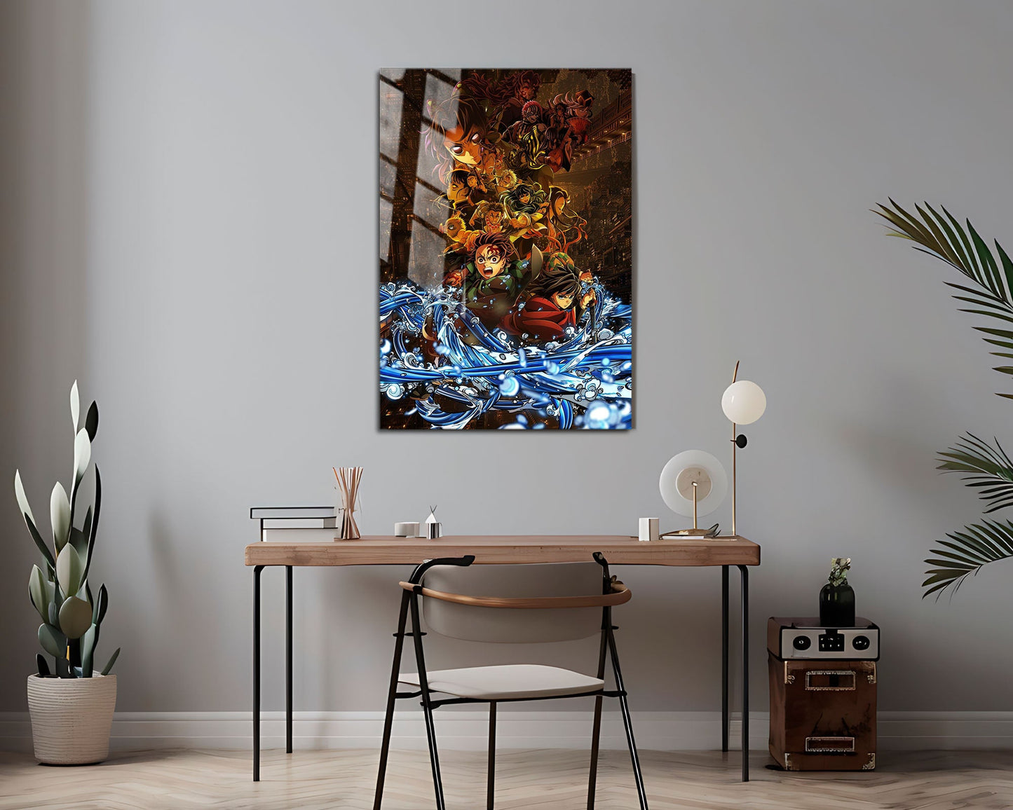 Anime Town Creations Metal Poster Demon Slayer Infinity Castle Arc Textless 24" x 36" Home Goods - Anime Demon Slayer Metal Poster