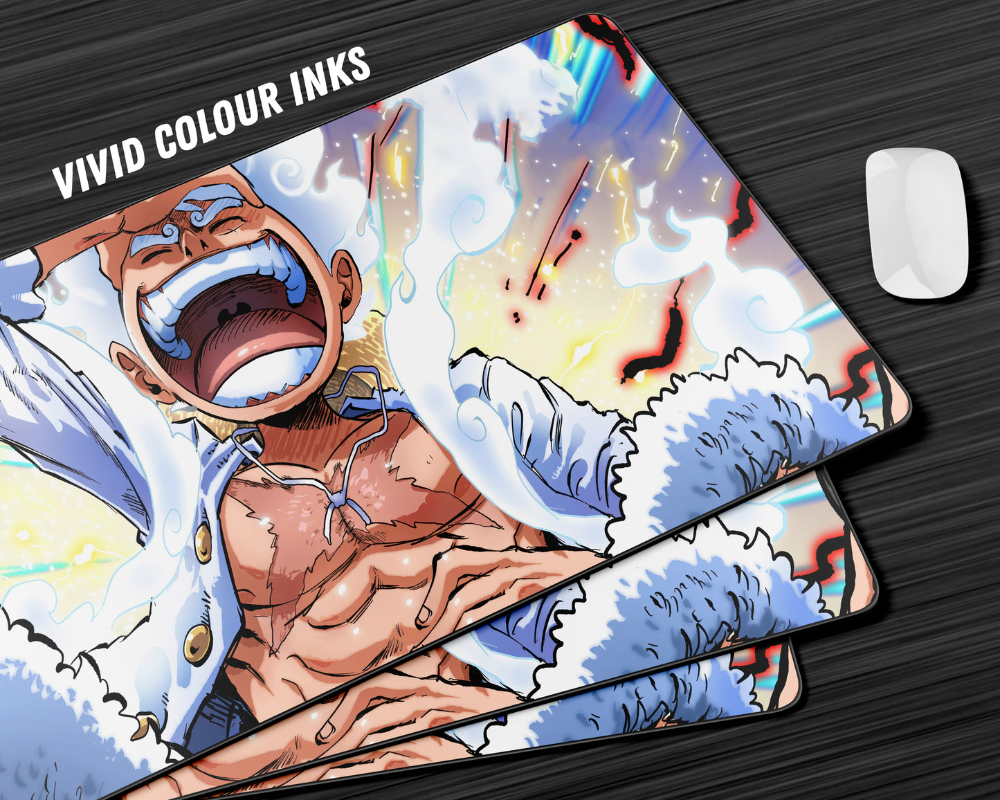 One Piece Mouse Pad & Holographic Credit Card Bundle Skin Set