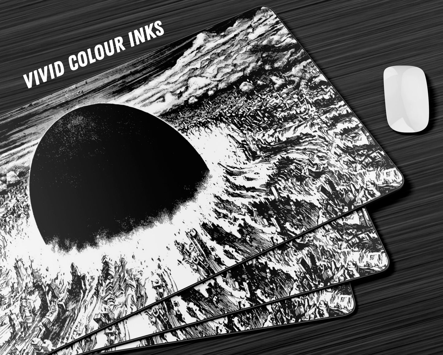 Anime Town Creations Mouse Pad Akira Bomb Black and White Gaming Mouse Pad Accessories - Anime Akira Gaming Mouse Pad