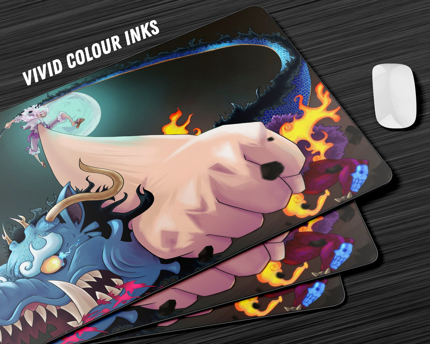 Anime Town Creations Mouse Pad One Piece Luffy Gear 5 vs Kaido Gaming Mouse Pad Accessories - Anime One Piece Gaming Mouse Pad