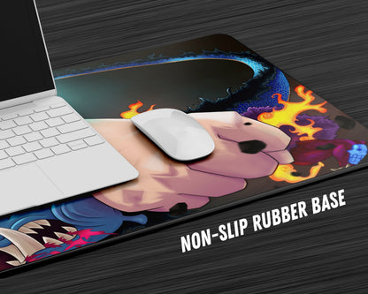 Anime Town Creations Mouse Pad One Piece Luffy Gear 5 vs Kaido Gaming Mouse Pad Accessories - Anime One Piece Gaming Mouse Pad