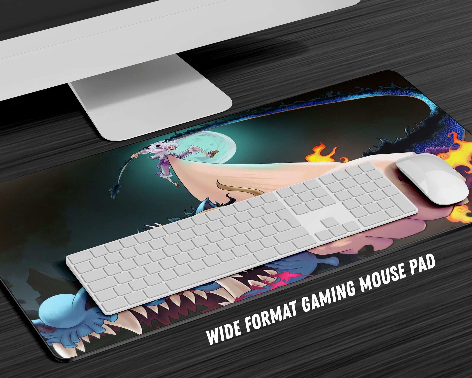 Anime Town Creations Mouse Pad One Piece Luffy Gear 5 vs Kaido Gaming Mouse Pad Accessories - Anime One Piece Gaming Mouse Pad