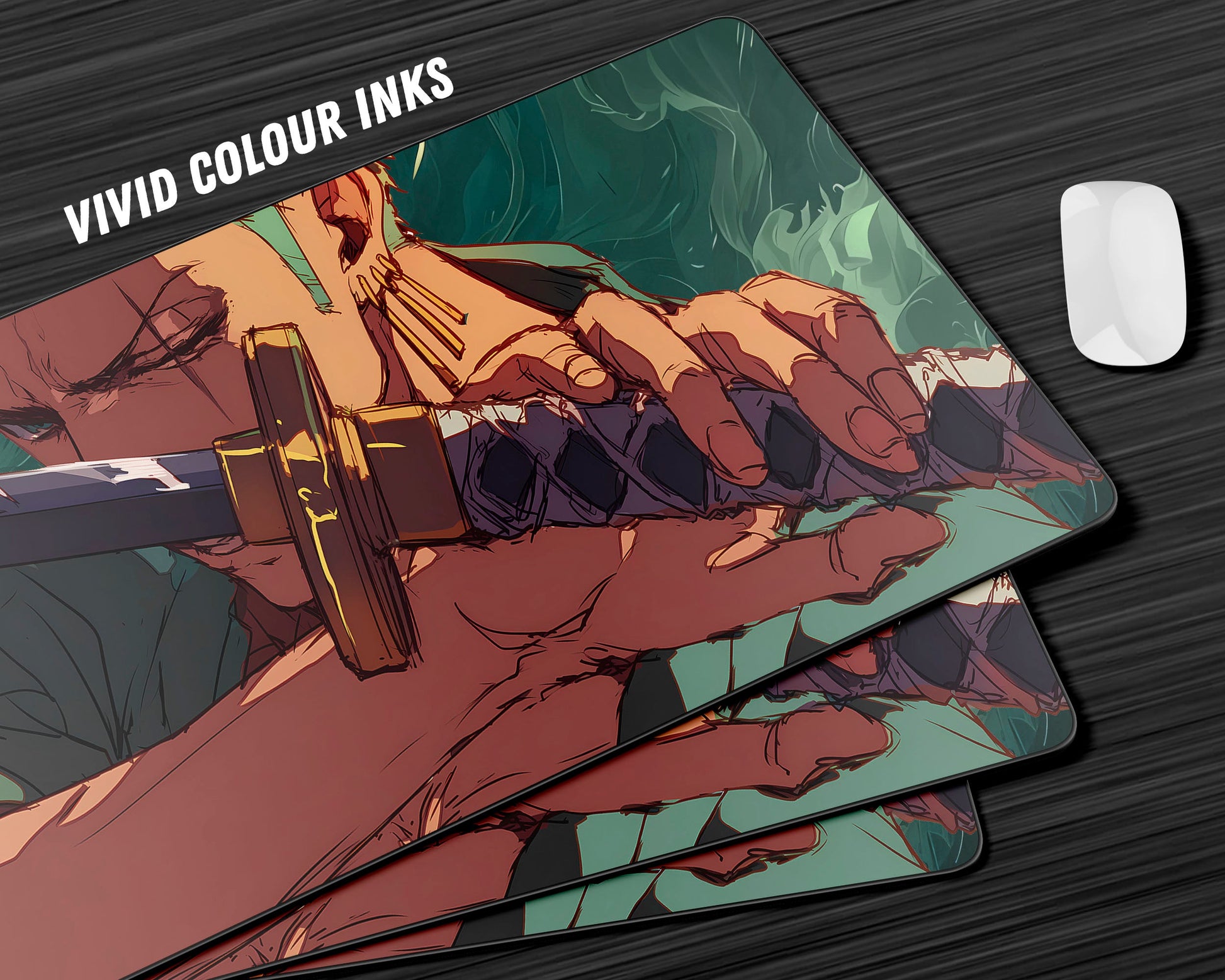 Anime Town Creations Mouse Pad One Piece Zoro Artistic Gaming Mouse Pad Accessories - Anime One Piece Gaming Mouse Pad