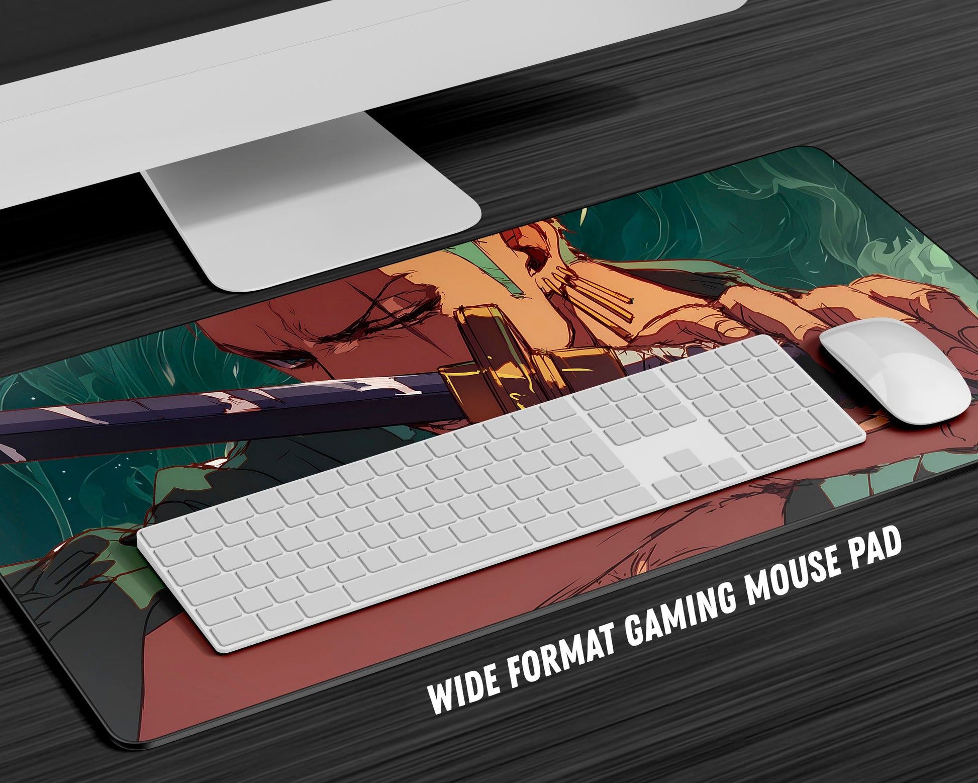 Anime Town Creations Mouse Pad One Piece Zoro Artistic Gaming Mouse Pad Accessories - Anime One Piece Gaming Mouse Pad
