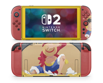 Anime Town Creations Nintendo Switch 2 Luffy One Piece Vinyl only Skins - Anime One Piece Switch 2 Skin