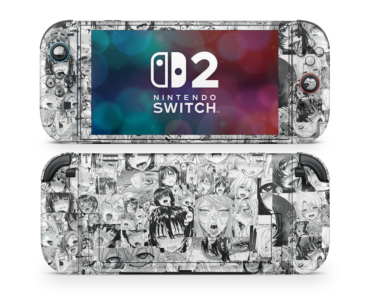 Anime Town Creations Nintendo Switch 2 Ahegao Manga Vinyl only Skins - Anime Ahegao Switch 2 Skin