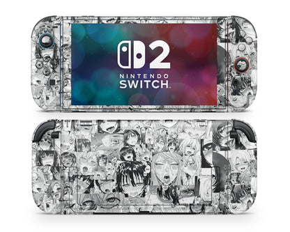 Anime Town Creations Nintendo Switch 2 Ahegao Manga Vinyl only Skins - Anime Ahegao Switch 2 Skin