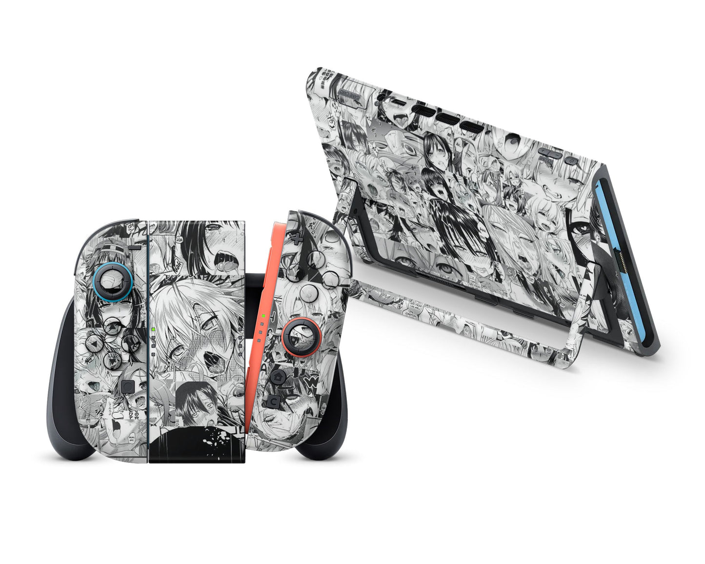 Anime Town Creations Nintendo Switch 2 Ahegao Manga Vinyl +Tempered Glass Skins - Anime Ahegao Switch 2 Skin