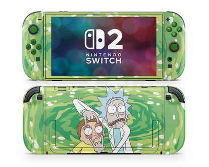 Anime Town Creations Nintendo Switch 2 Rick and Morty Open Your Eyes Morty Vinyl only Skins - Anime Rick and Morty Switch 2 Skin