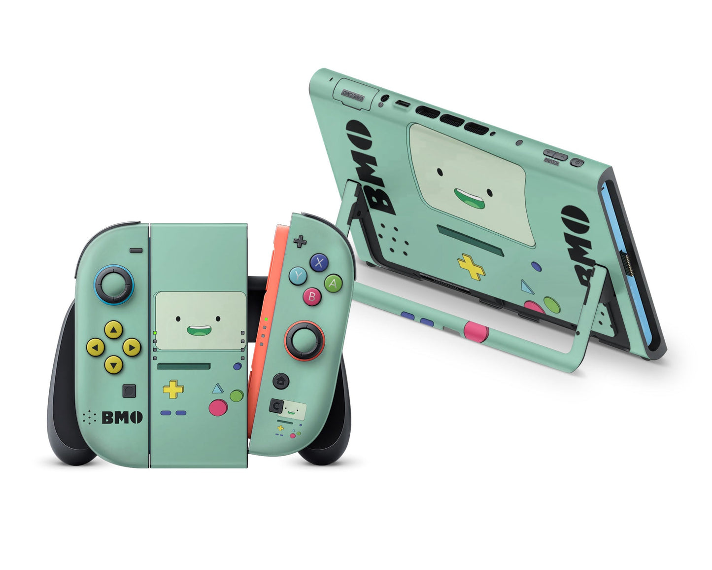 Anime Town Creations Nintendo Switch 2 Adventure Time Beemo Vinyl +Tempered Glass Skins - Anime Adventure Time Switch 2 Skin