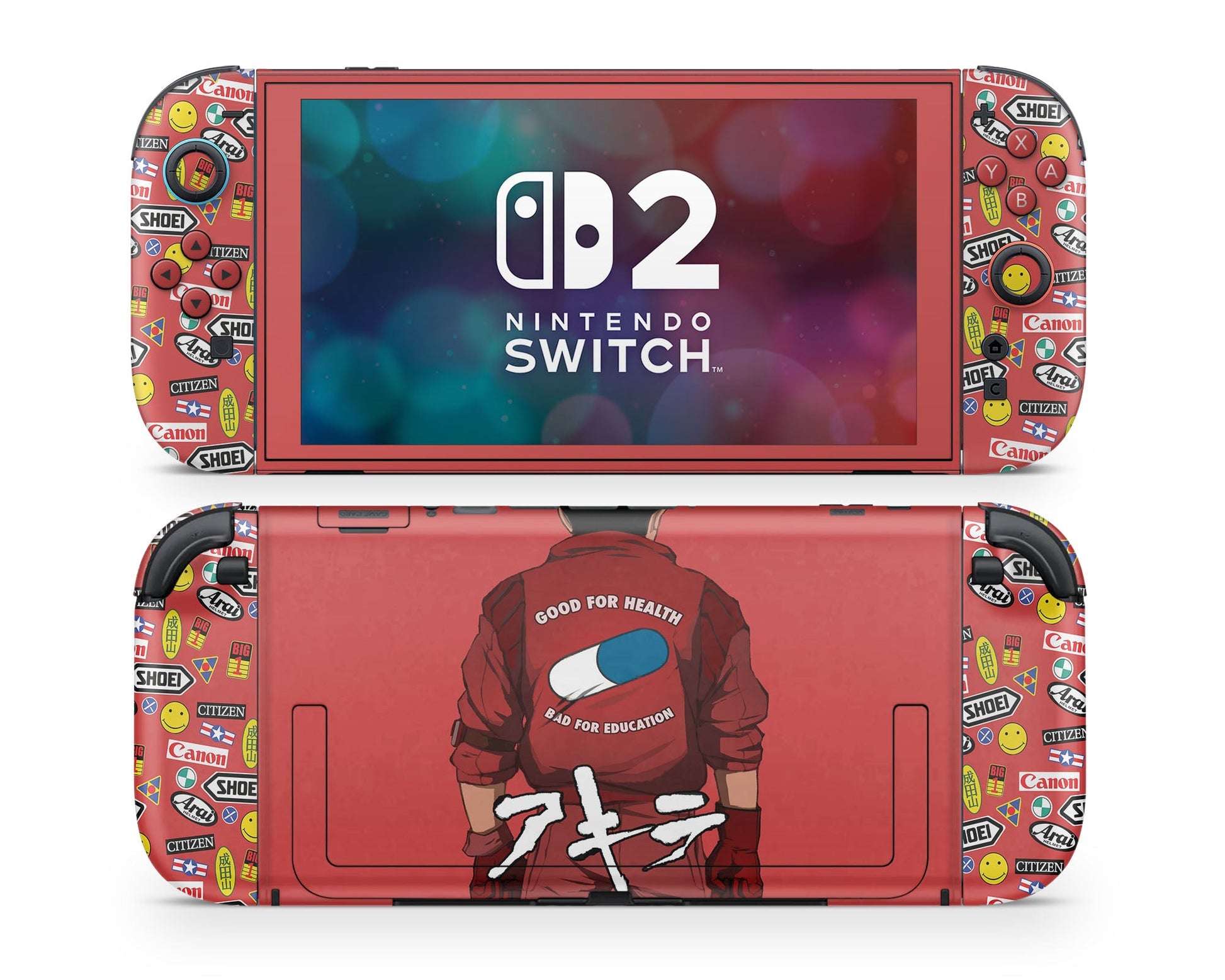 Anime Town Creations Nintendo Switch 2 Akira Classic Biker Vinyl only Skins - Anime Akira Switch 2 Skin