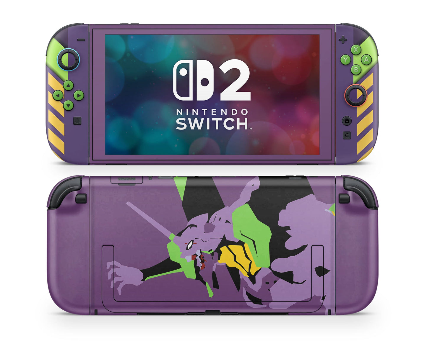 Anime Town Creations Nintendo Switch 2 Neon Evangelion Genesis Unit 01 Vinyl only Skins - Anime Neon Evangelion Genesis Switch 2 Skin