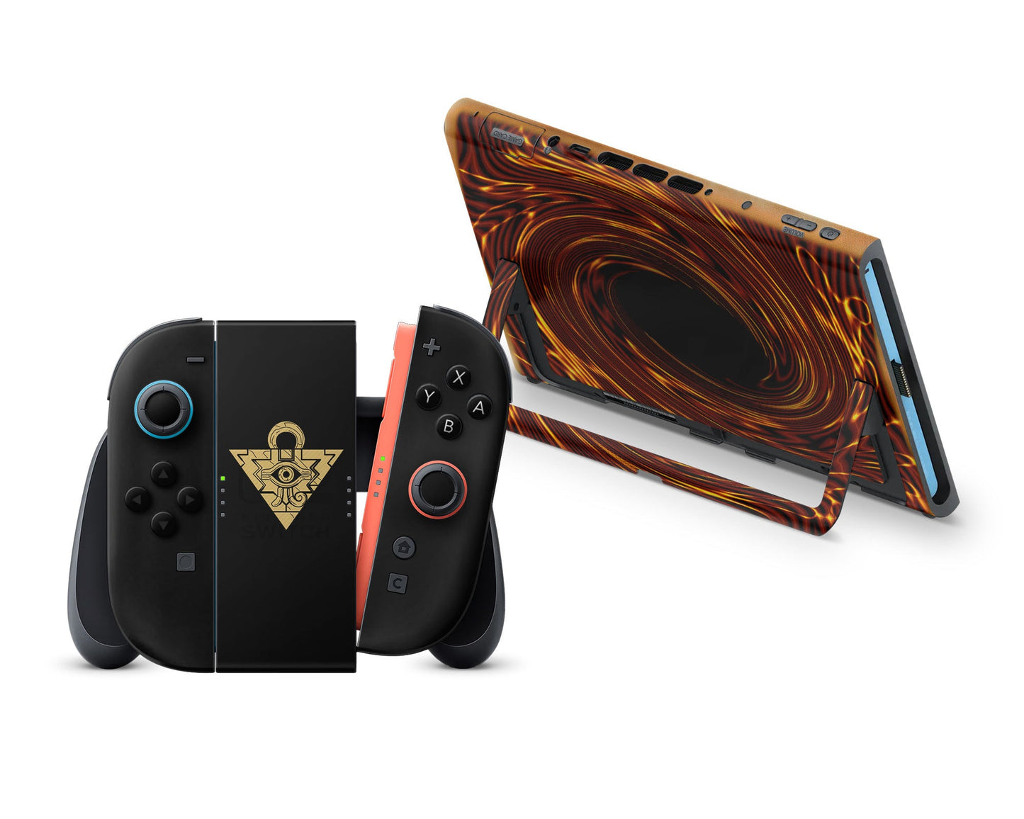 Anime Town Creations Nintendo Switch 2 Yugioh Card Vinyl +Tempered Glass Skins - Anime Yu-Gi-Oh Switch 2 Skin