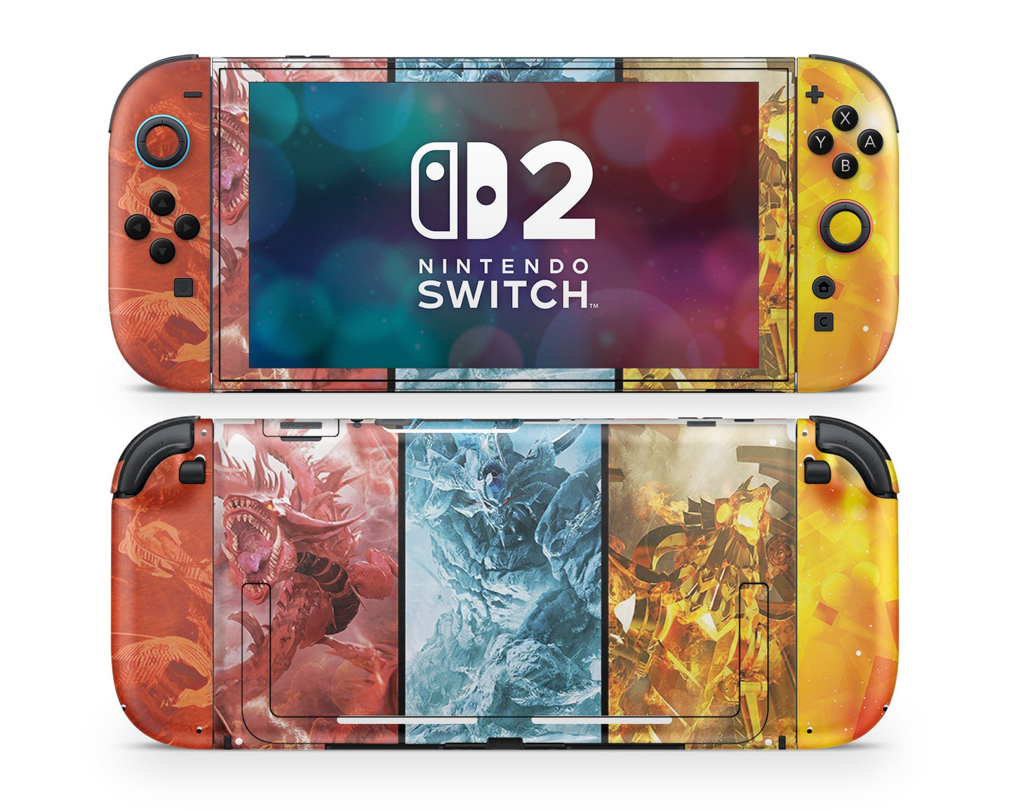 Anime Town Creations Nintendo Switch 2 Yugi Egyptian Gods Vinyl only Skins - Anime Yu-Gi-Oh Switch 2 Skin