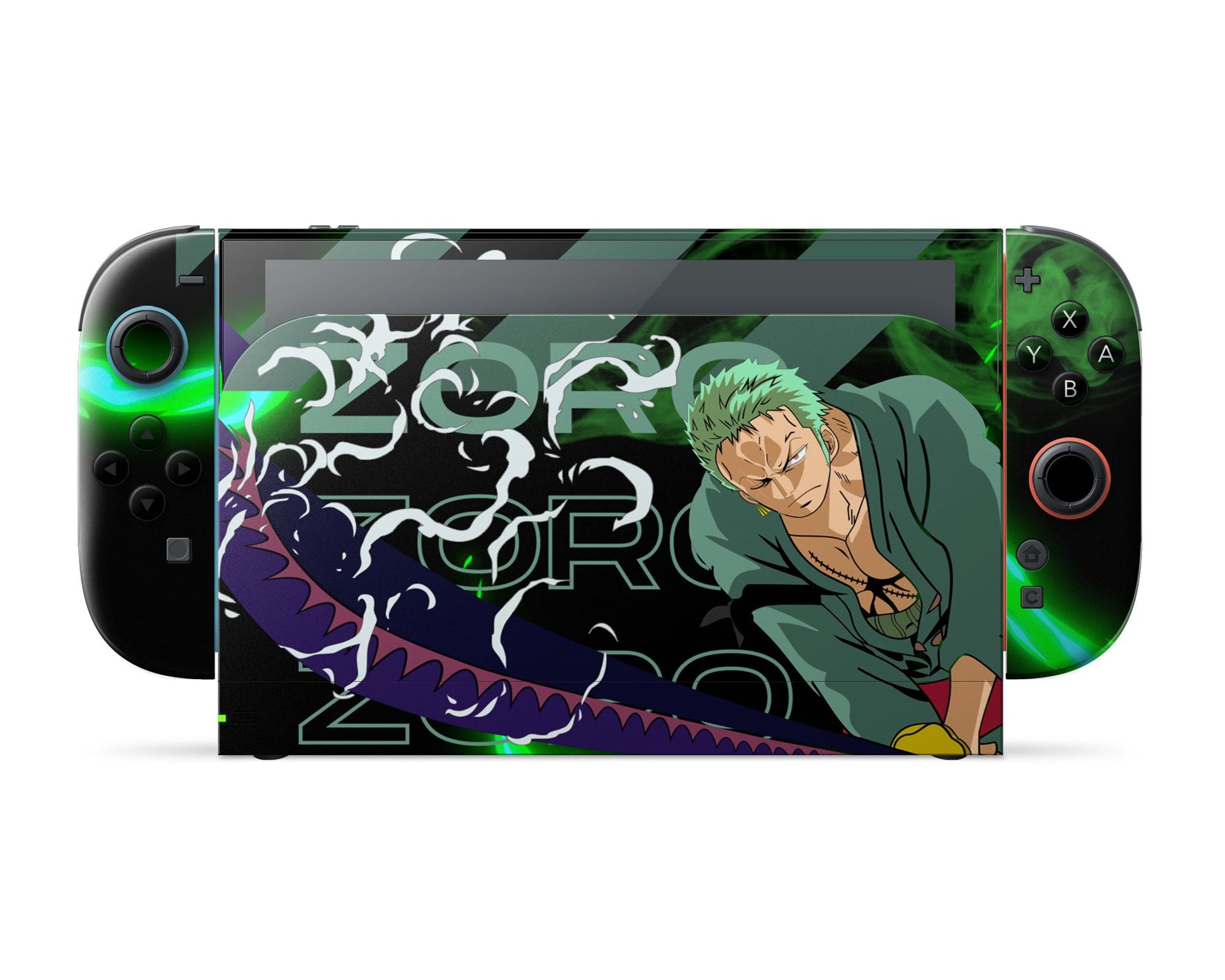 Anime Town Creations Nintendo Switch 2 One Piece Zoro Vinyl only Skins - Anime One Piece Switch 2 Skin