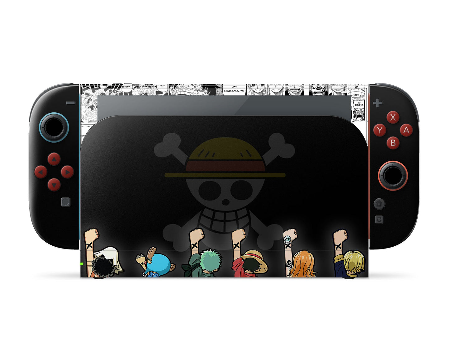 Anime Town Creations Nintendo Switch 2 One Piece Strawhat Pirates Gang Vinyl only Skins - Anime One Piece Switch 2 Skin