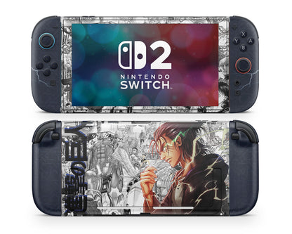 Anime Town Creations Nintendo Switch 2 Attack on Titan Eren Yeager Hype Vinyl only Skins - Anime Attack on Titan Switch 2 Skin