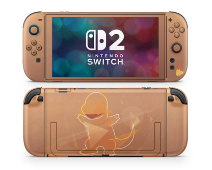 Anime Town Creations Nintendo Switch 2 Pokemon Charmander Flame Vinyl only Skins - Anime Pokemon Switch 2 Skin