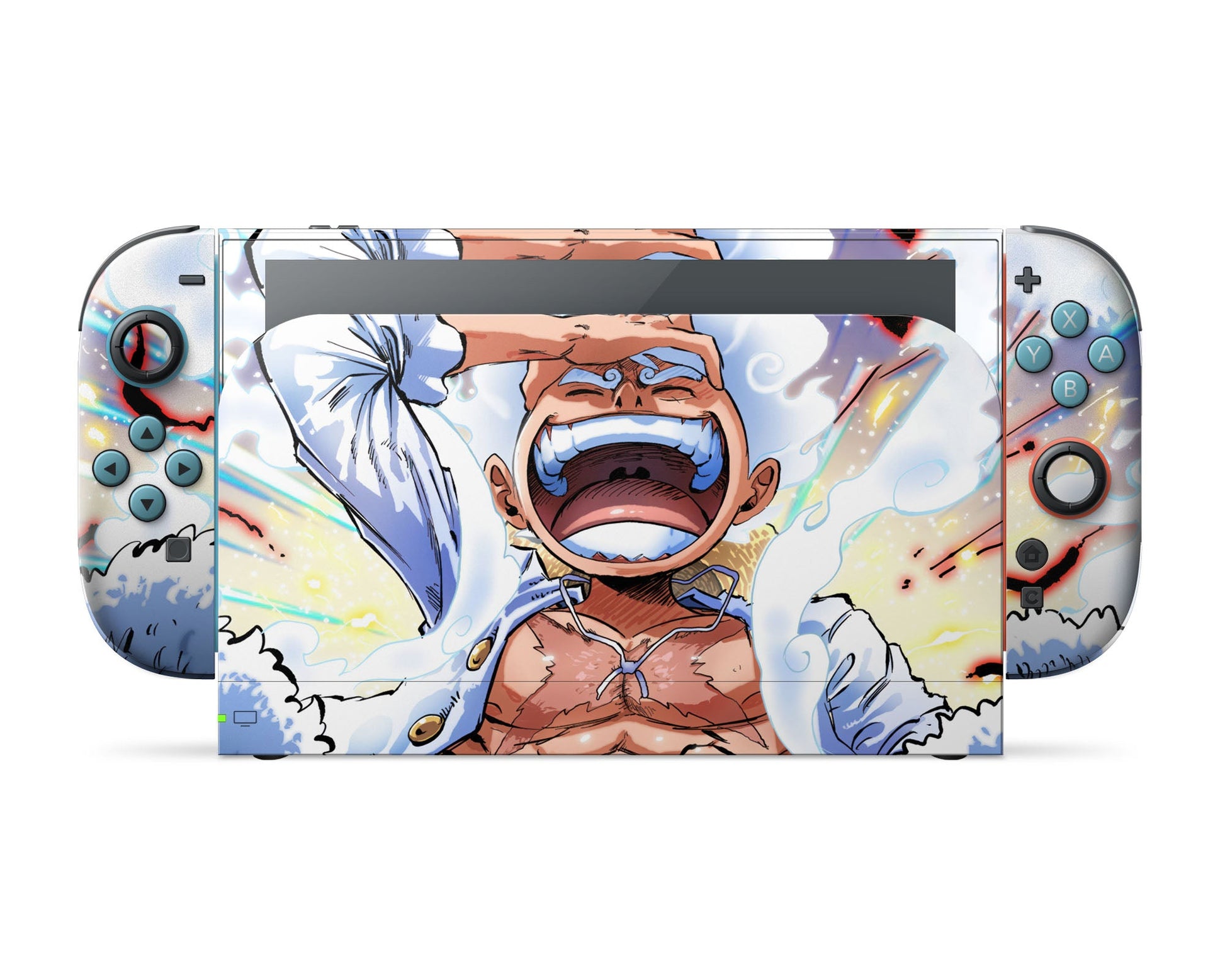 Anime Town Creations Nintendo Switch 2 One Piece Luffy Gear 5 Awakening Vinyl only Skins - Anime One Piece Switch 2 Skin