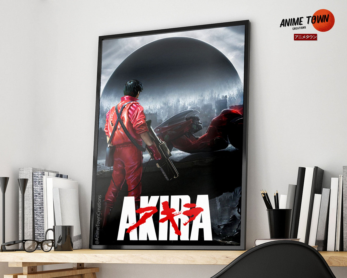 Anime Town Creations Poster Akira Dystopian Black 5" x 7" Home Goods - Anime Akira Poster