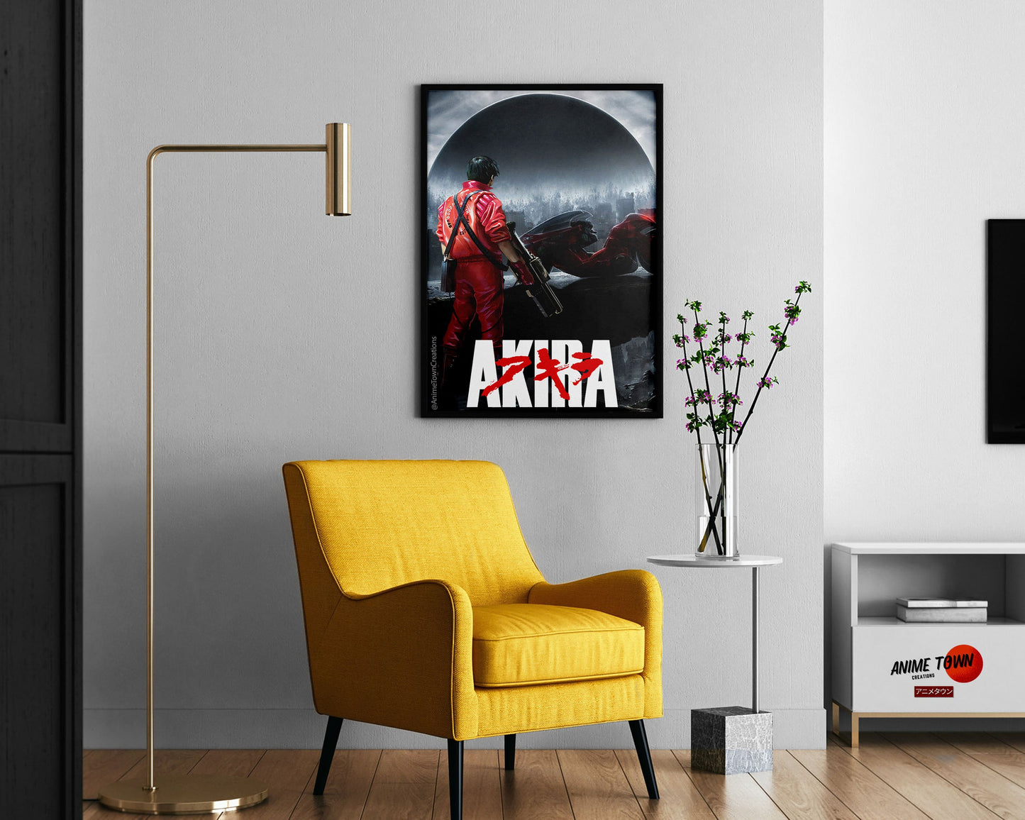 Anime Town Creations Poster Akira Dystopian Black 11" x 17" Home Goods - Anime Akira Poster
