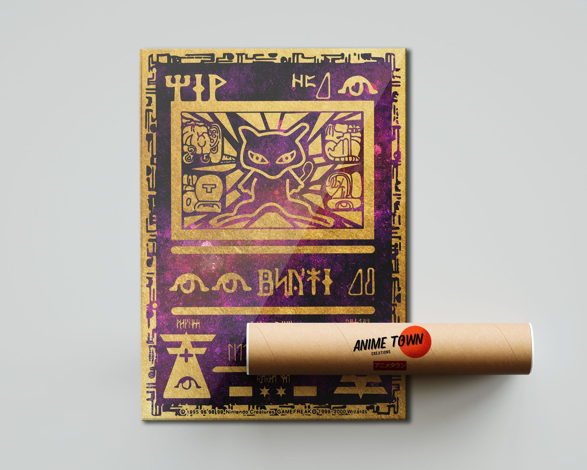 Anime Town Creations Poster Pokemon Ancient Mew Card 5" x 7" Home Goods - Anime Pokemon Poster