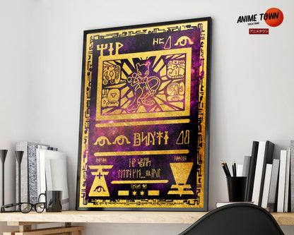 Anime Town Creations Poster Pokemon Ancient Mewtwo Card 5" x 7" Home Goods - Anime Pokemon Poster