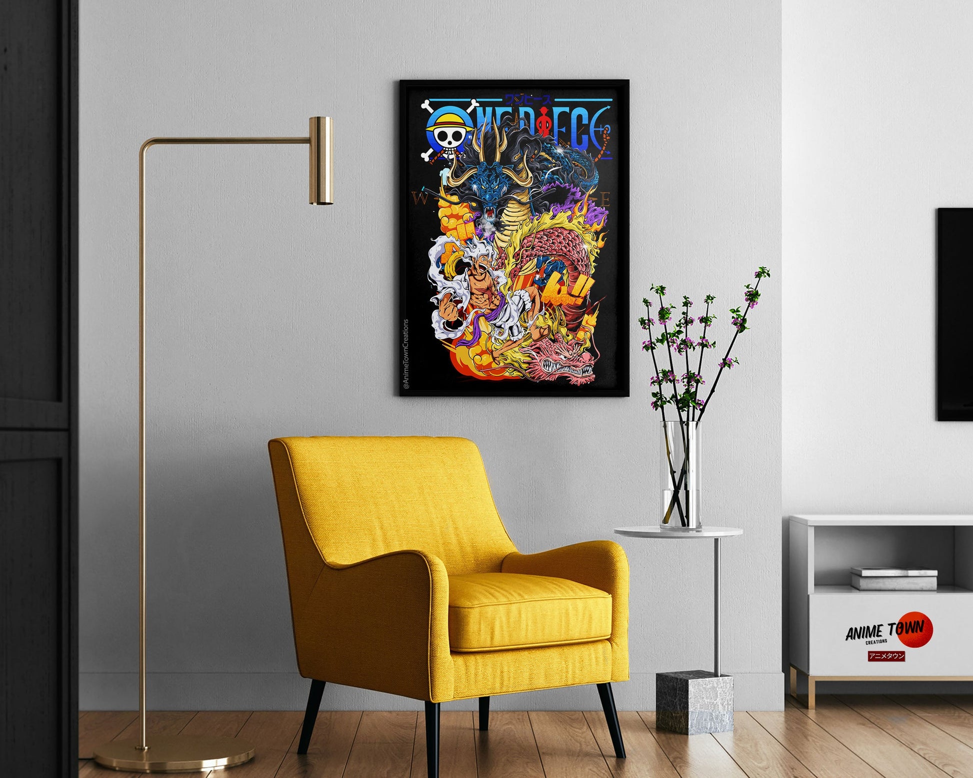 Anime Town Creations Poster One Piece Luffy Gear 5 Kaido Ultra 11" x 17" Home Goods - Anime One Piece Poster