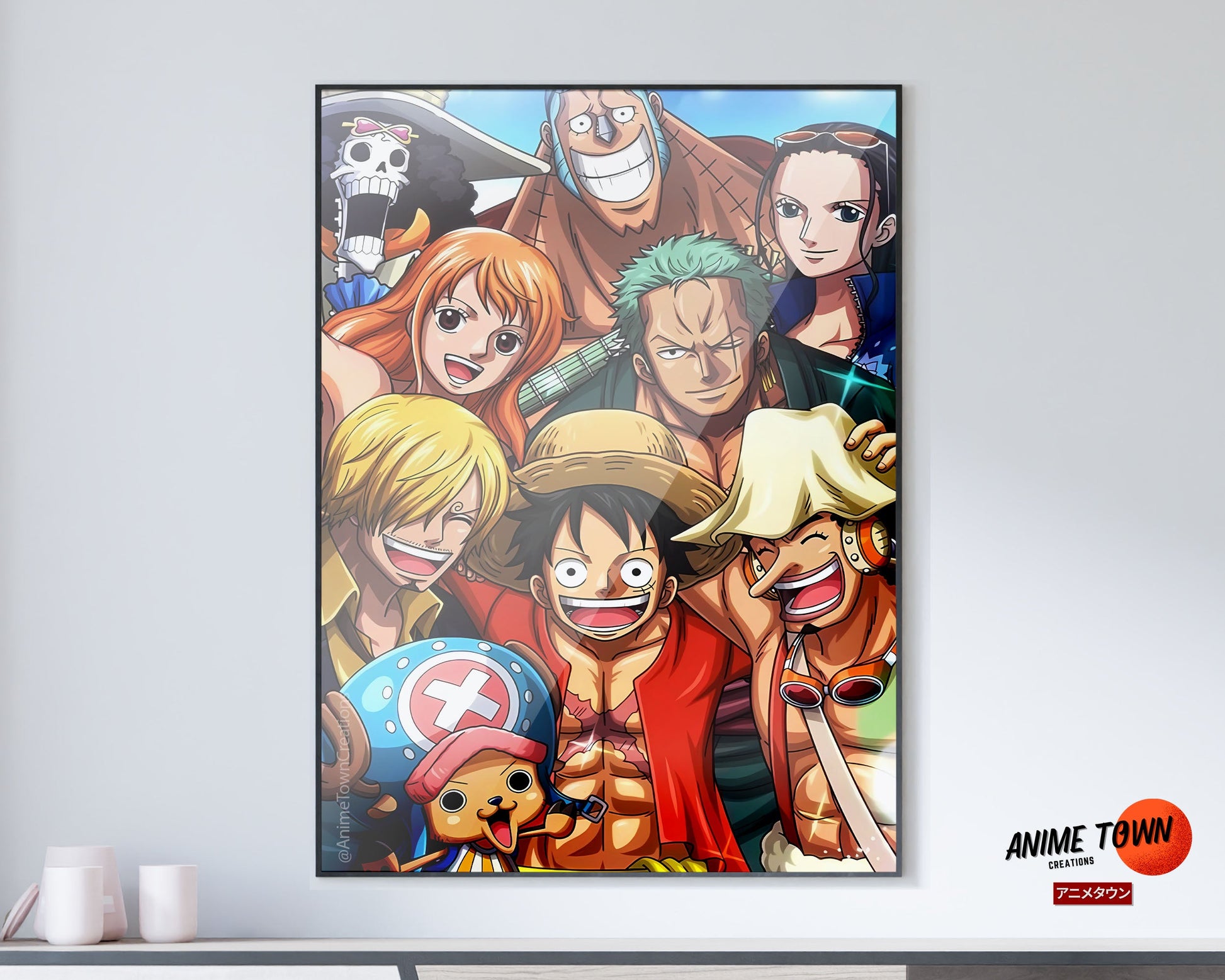 Anime Town Creations Poster One Piece Crew Portrait 11" x 17" Home Goods - Anime One Piece Poster
