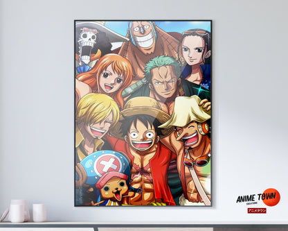 Anime Town Creations Poster One Piece Crew Portrait 11" x 17" Home Goods - Anime One Piece Poster