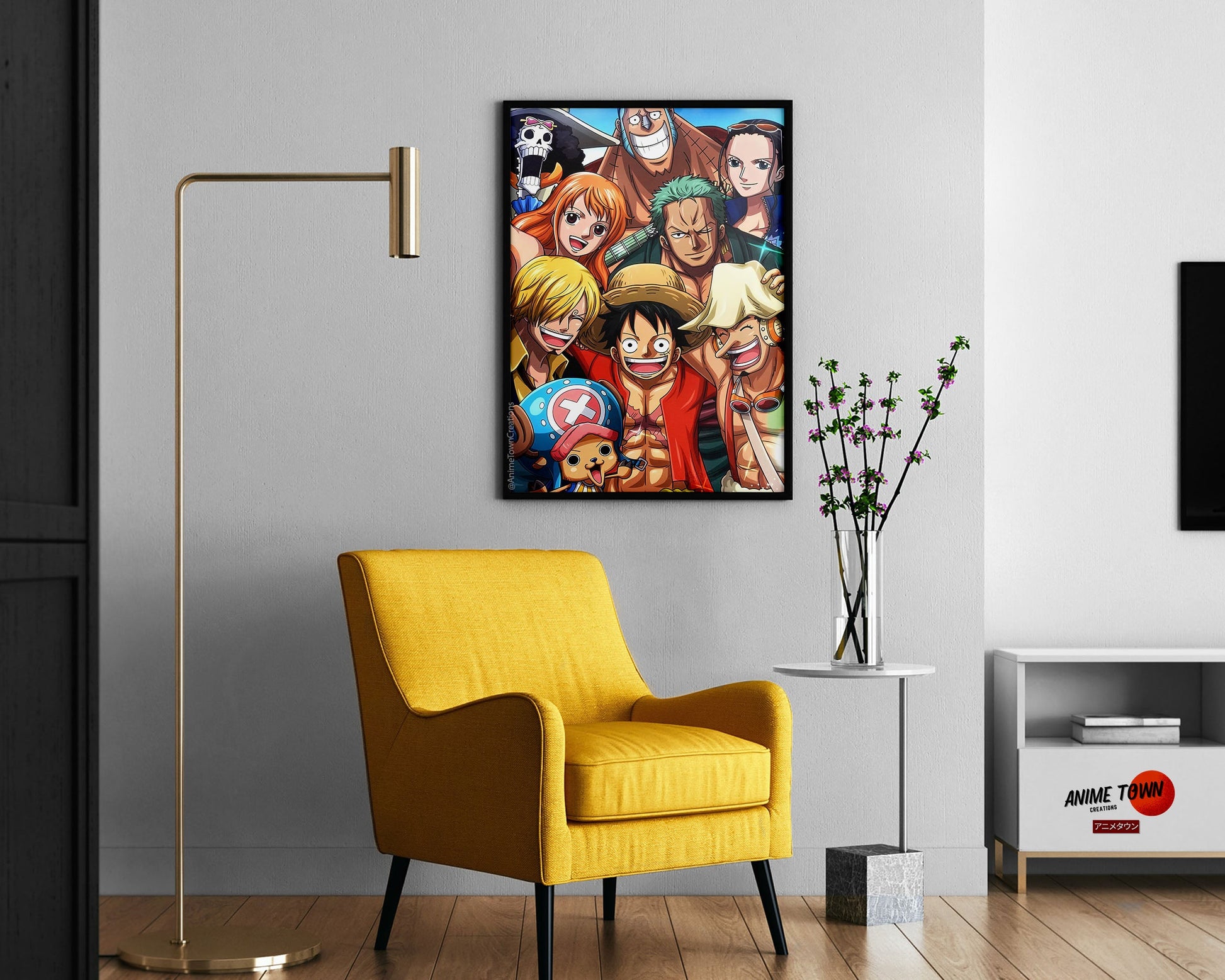 Anime Town Creations Poster One Piece Crew Portrait 11" x 17" Home Goods - Anime One Piece Poster