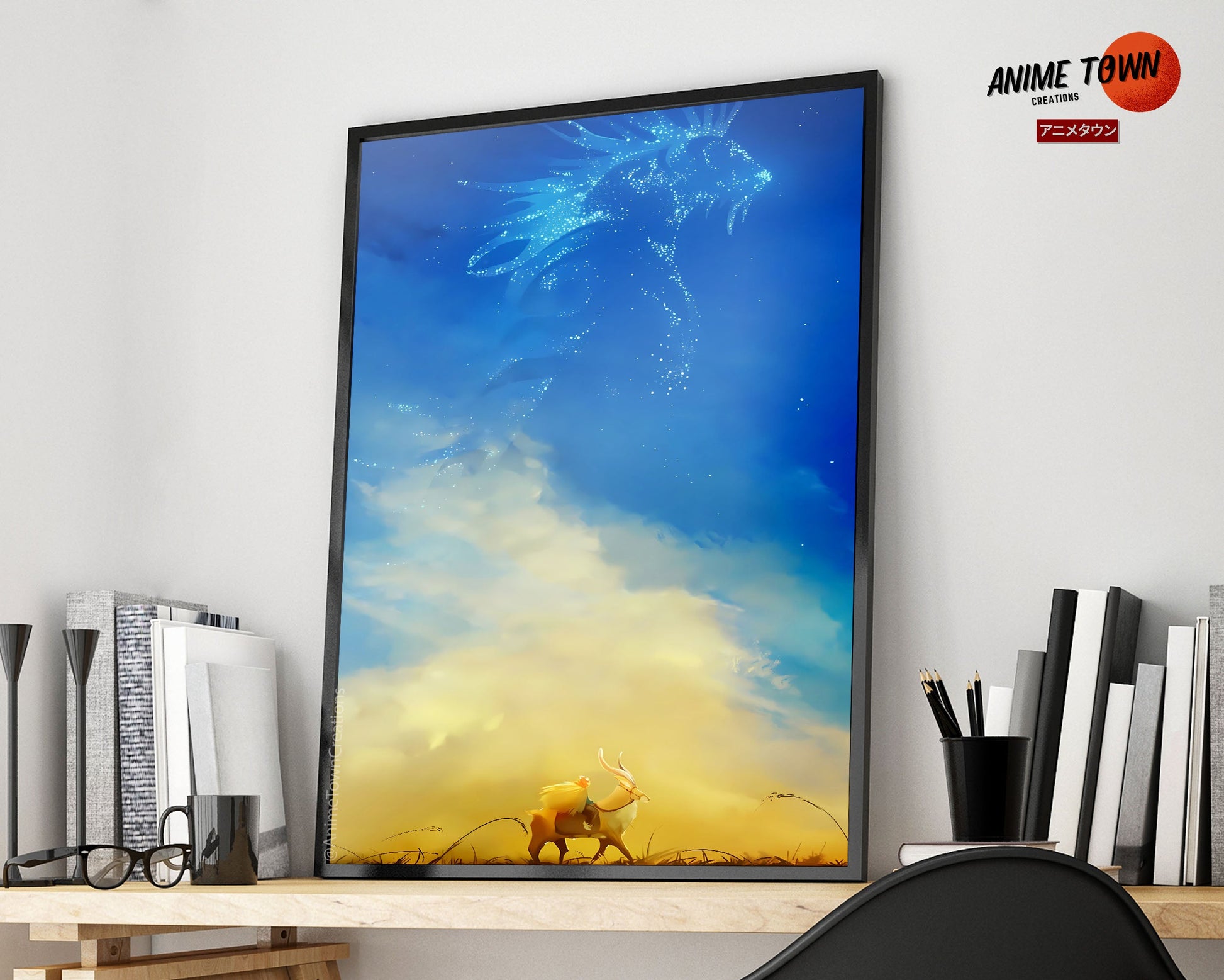 Anime Town Creations Poster Princess Mononoke Skies 5" x 7" Home Goods - Anime Princess Mononoke Poster