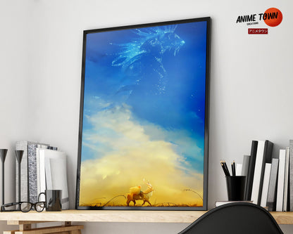 Anime Town Creations Poster Princess Mononoke Skies 5" x 7" Home Goods - Anime Princess Mononoke Poster