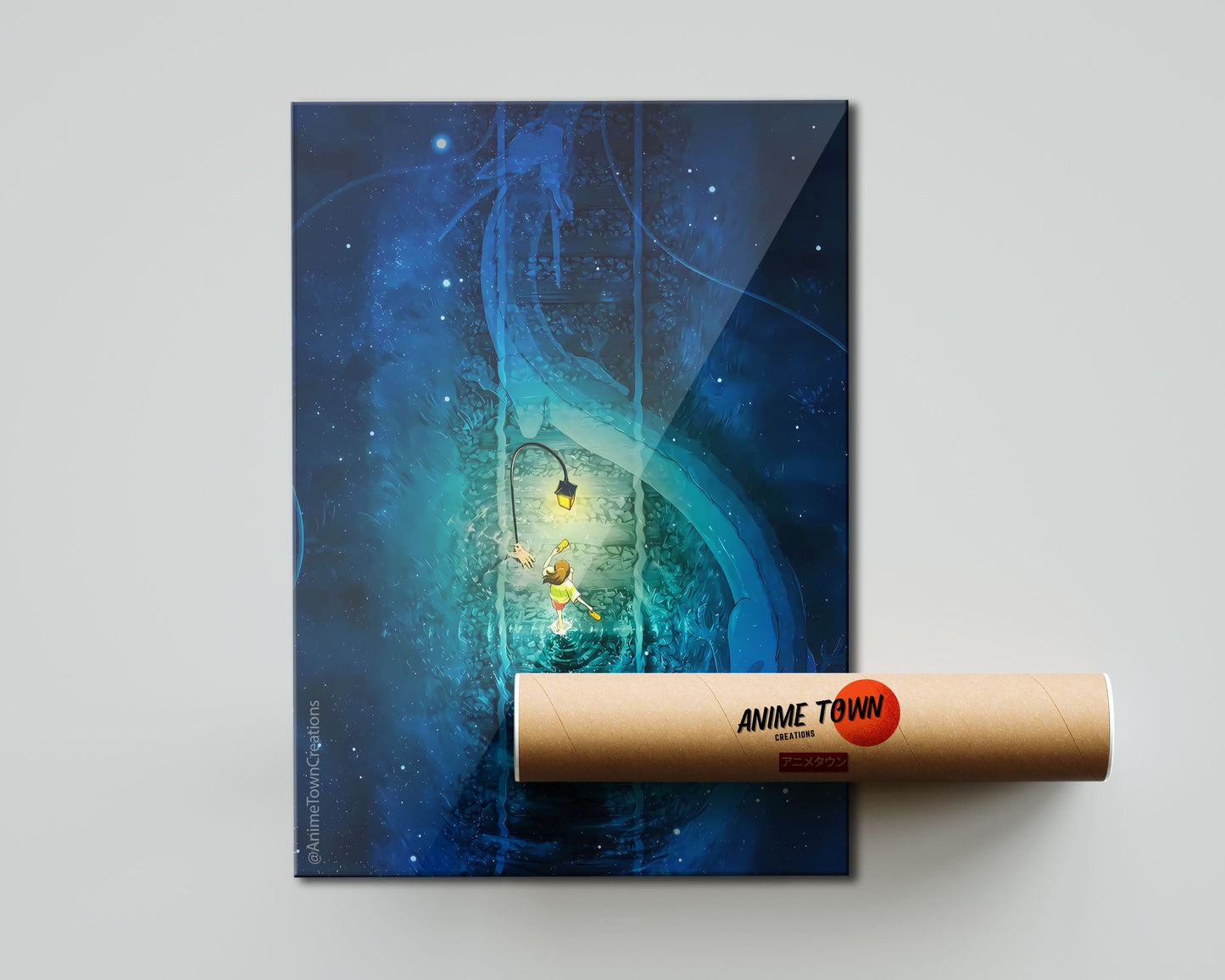 Anime Town Creations Poster Spirited Away Haku Bridge 5" x 7" Home Goods - Anime Spirited Away Poster