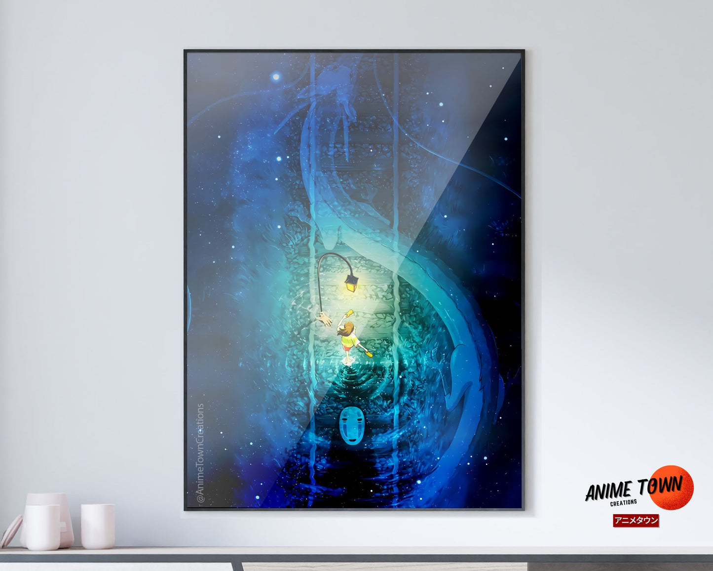 Anime Town Creations Poster Spirited Away Haku Bridge 11" x 17" Home Goods - Anime Spirited Away Poster