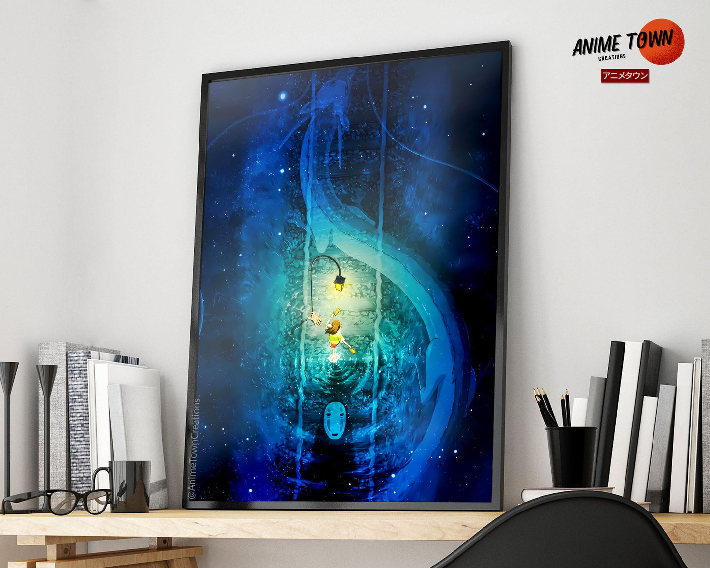 Anime Town Creations Poster Spirited Away Haku Bridge 5" x 7" Home Goods - Anime Spirited Away Poster