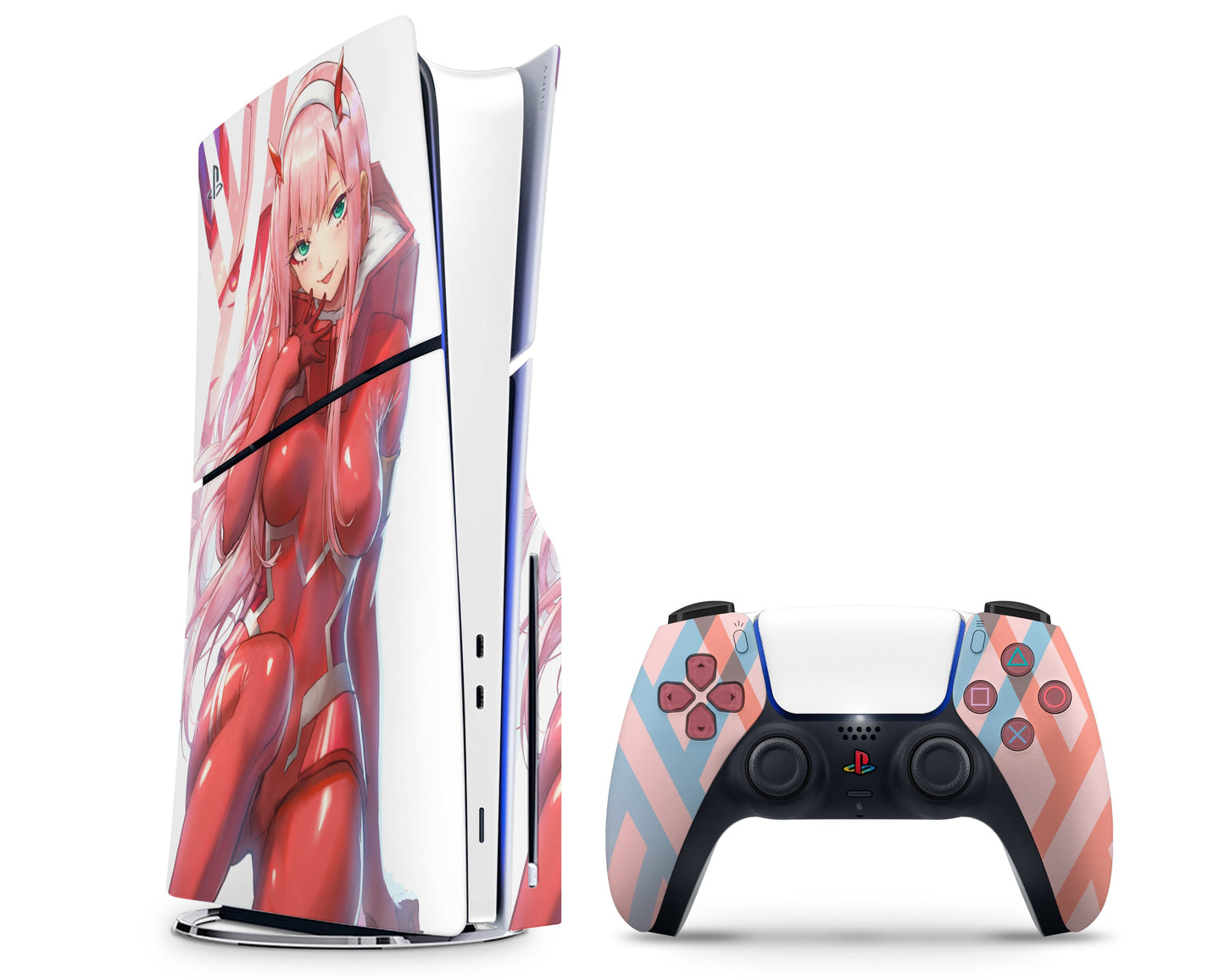 Anime Town Creations PS5 Slim Darling in the Franxx Zero Two PS5 Slim Skins - Anime Darling in the Franxx PS5 Slim Skin