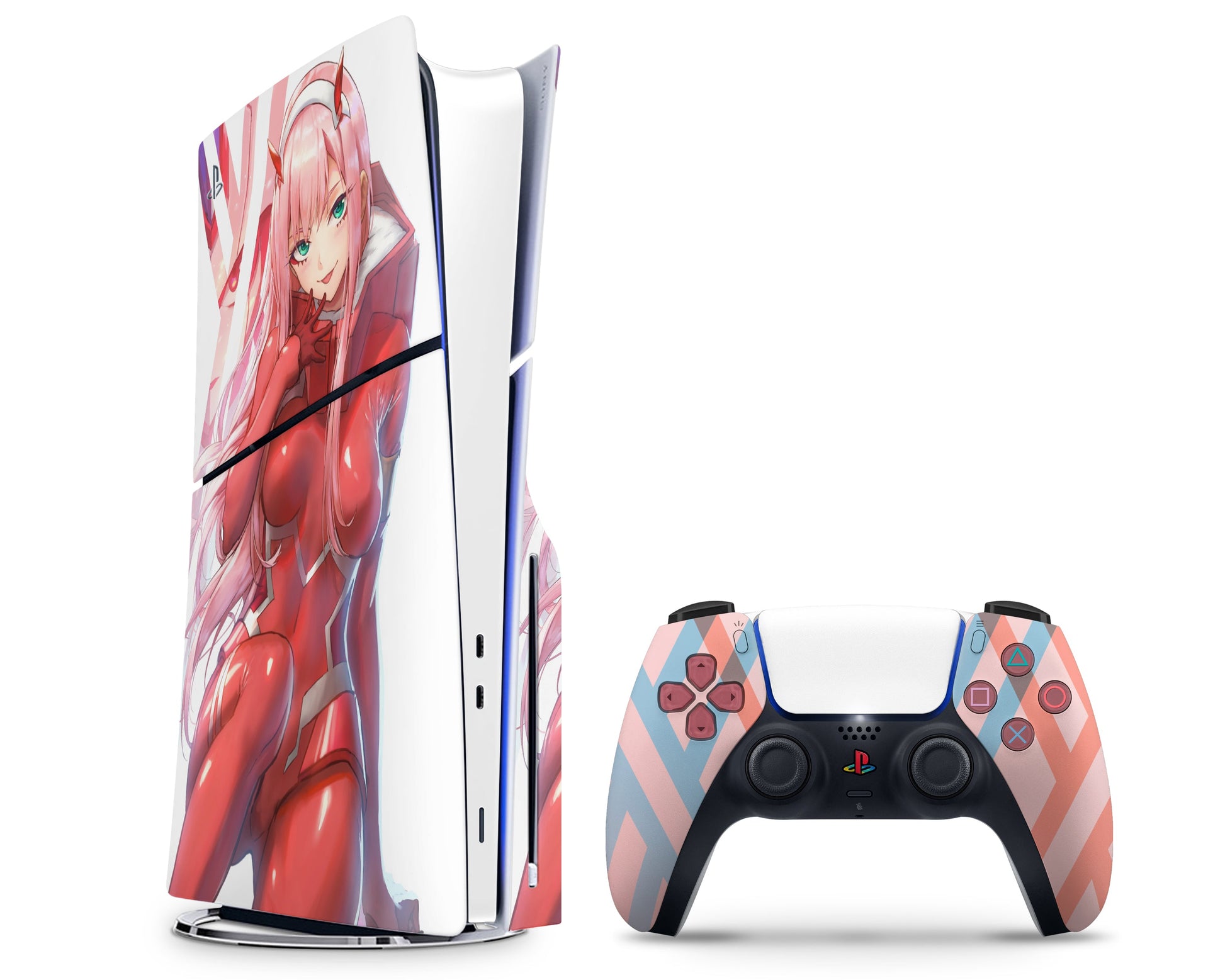 Anime Town Creations PS5 Slim Darling in the Franxx Zero Two PS5 Slim Skins - Anime Darling in the Franxx PS5 Slim Skin