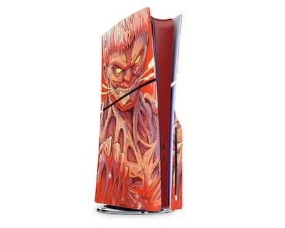 Anime Town Creations PS5 Slim Attack on Titan Armored Titan PS5 Slim Skins - Anime Attack on Titan PS5 Slim Skin