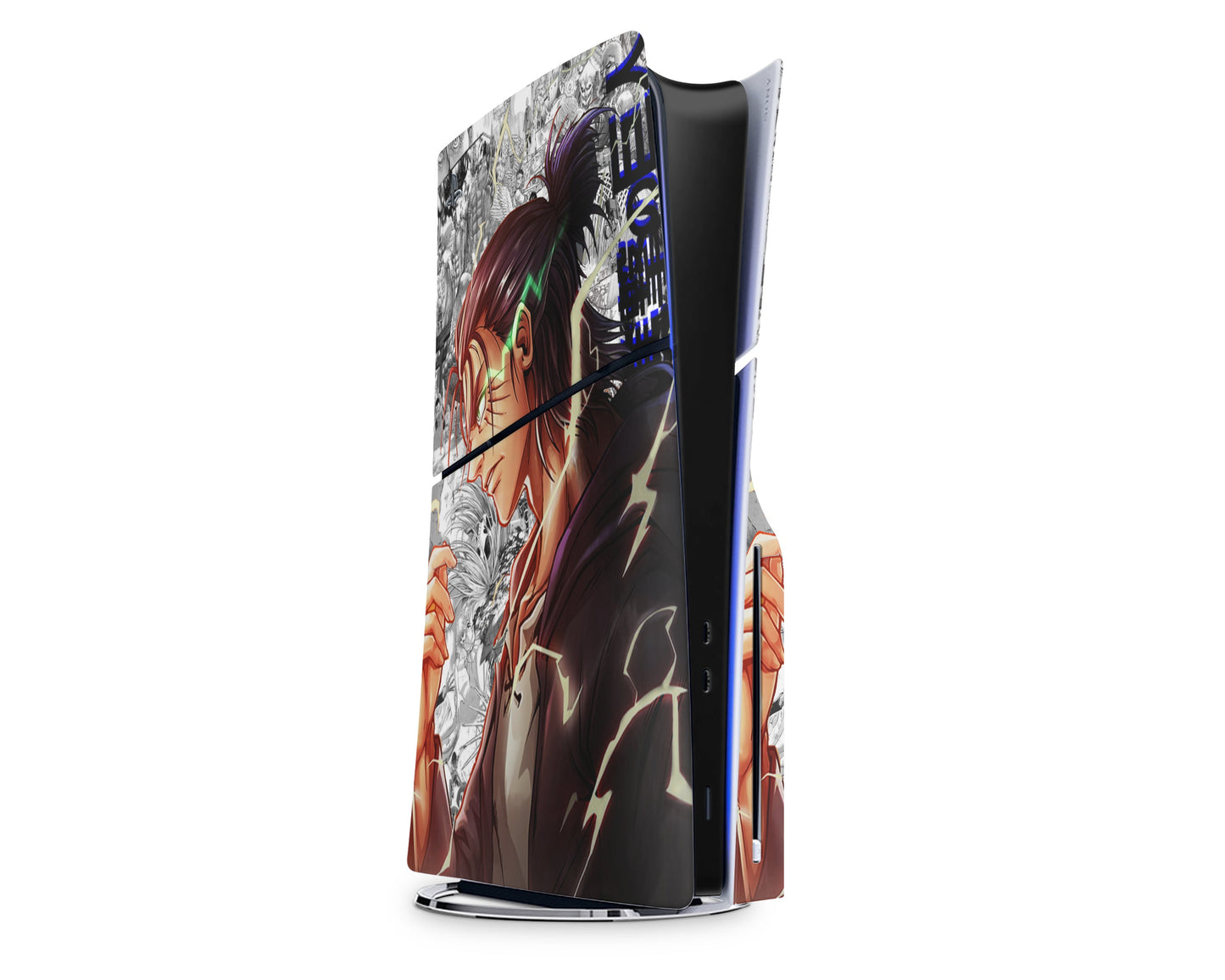 Anime Town Creations PS5 Slim Attack on Titan Eren Yeager Hype PS5 Slim Skins - Anime Attack on Titan PS5 Slim Skin