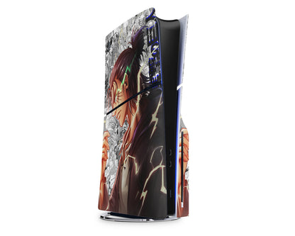 Anime Town Creations PS5 Slim Attack on Titan Eren Yeager Hype PS5 Slim Skins - Anime Attack on Titan PS5 Slim Skin