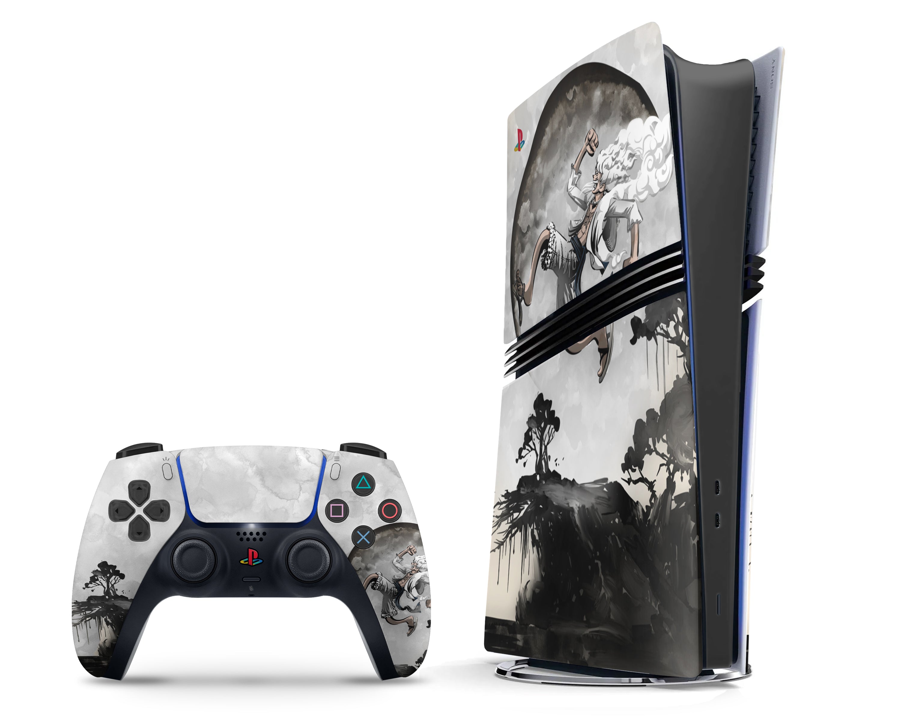 Anime Town Creations PS5 Pro One Piece Gear 5 Moon PS5 Pro Skins - Anime One Piece PS5 Pro Skin