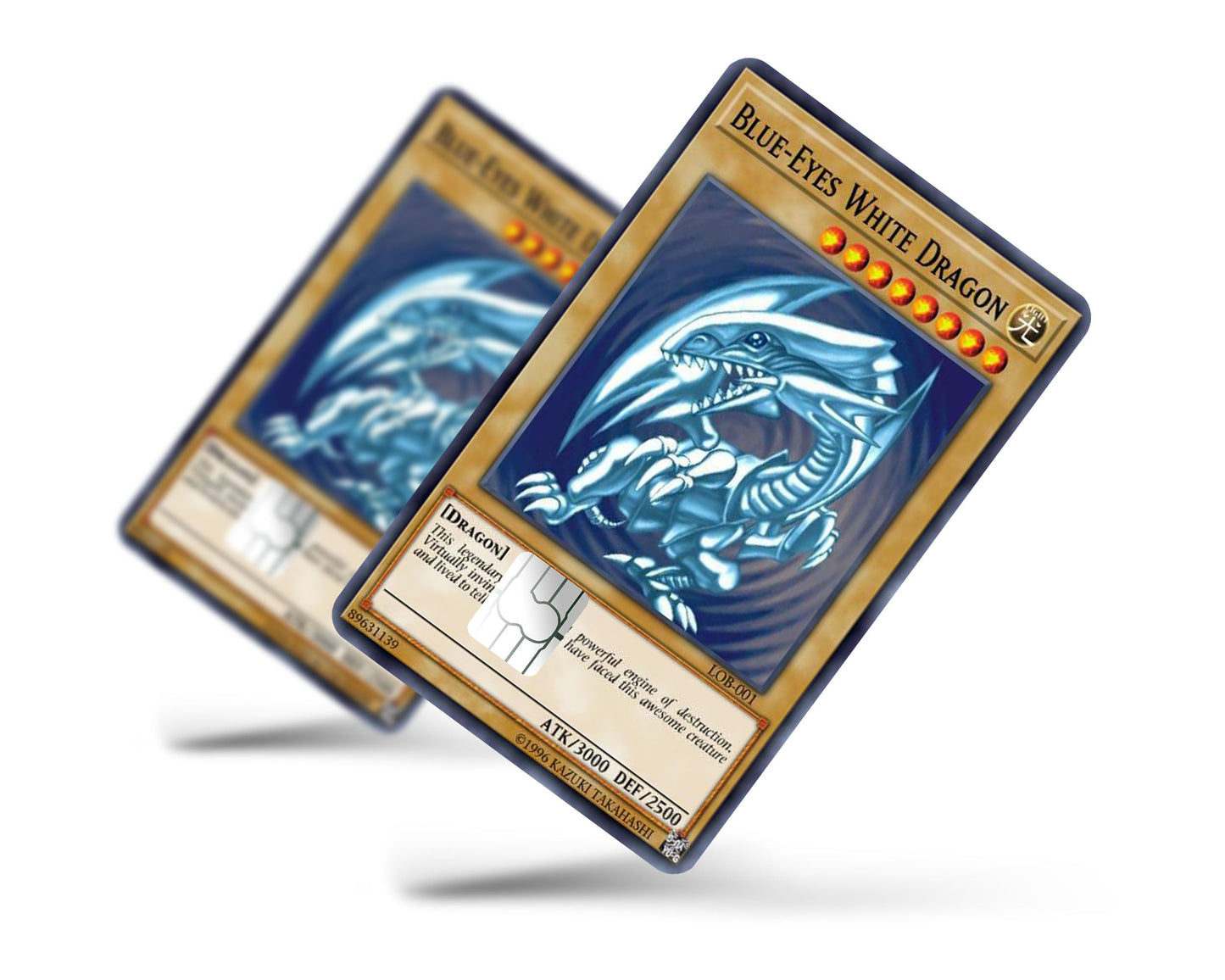 Anime Town Creations Credit Card Yu Gi Oh Blue Eyes White Dragon Card Full Skins - Anime YGO Credit Card Skin