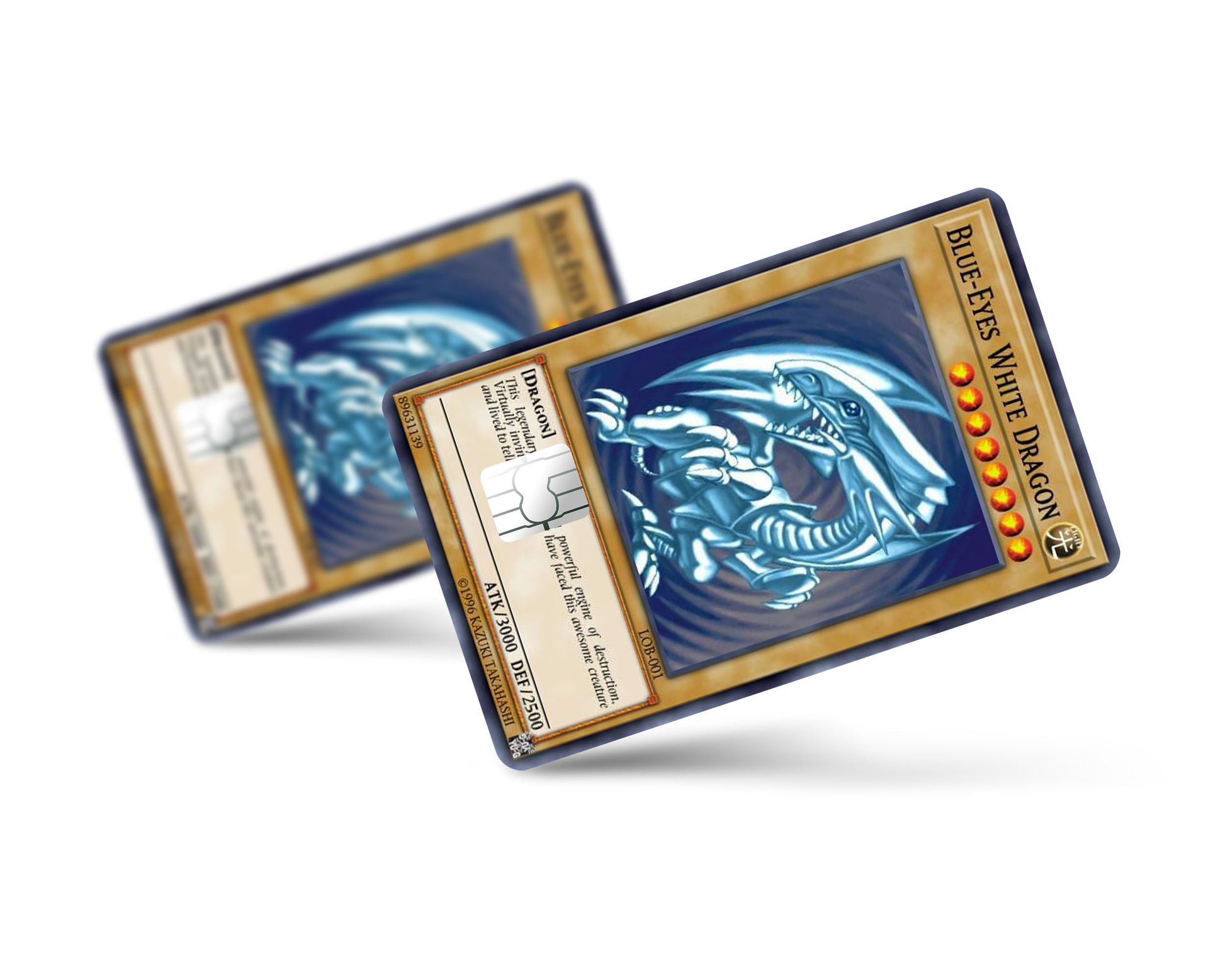 Anime Town Creations Credit Card Yu Gi Oh Blue Eyes White Dragon Card Full Skins - Anime YGO Credit Card Skin