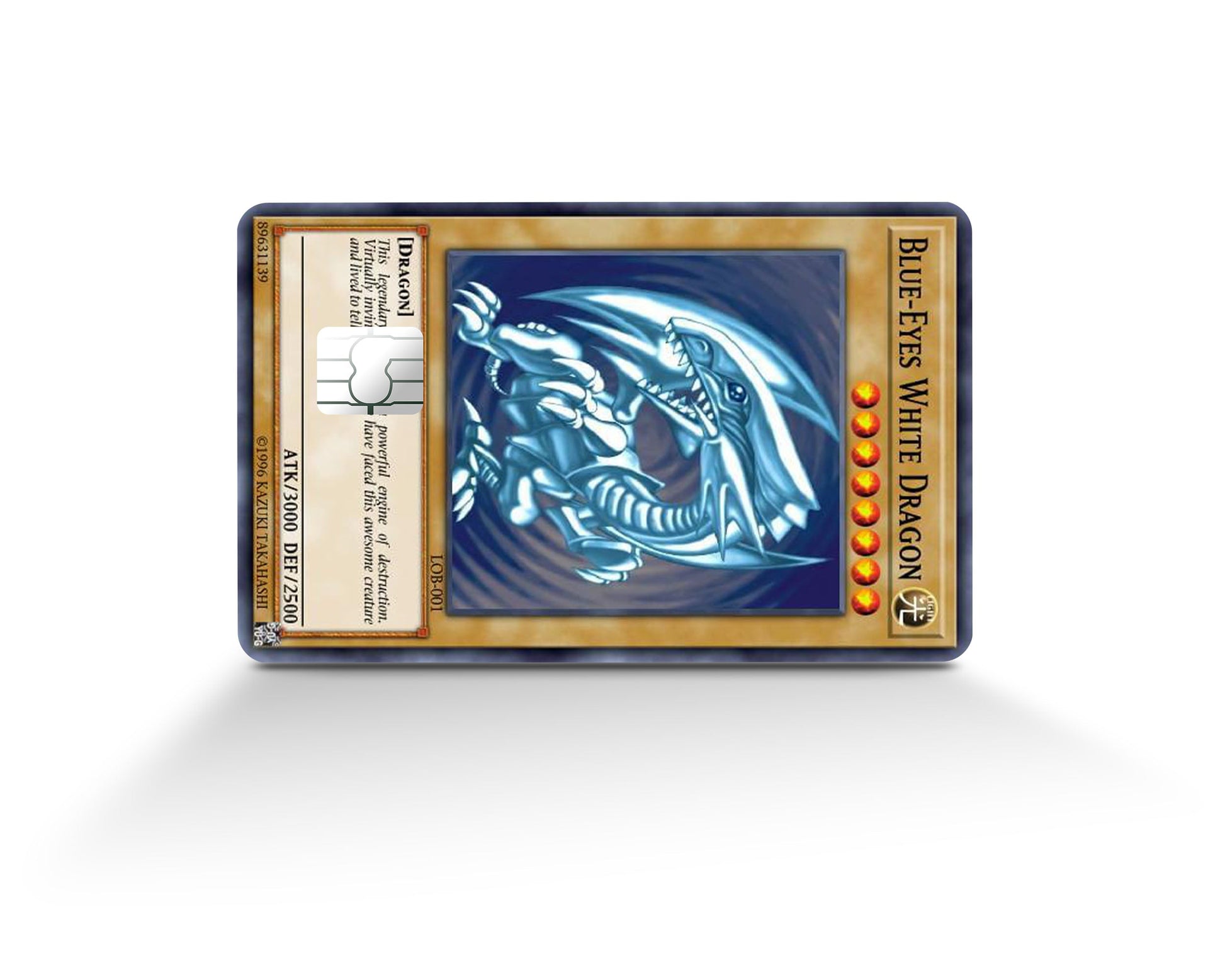 Anime Town Creations Credit Card Yu Gi Oh Blue Eyes White Dragon Card Full Skins - Anime YGO Credit Card Skin