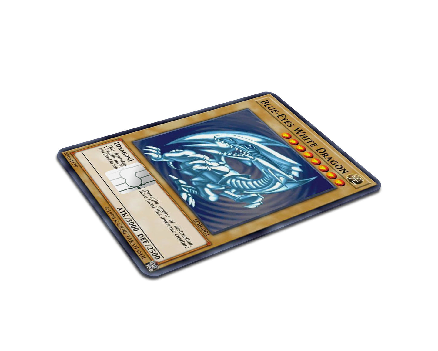 Anime Town Creations Credit Card Yu Gi Oh Blue Eyes White Dragon Card Half Skins - Anime YGO Credit Card Skin
