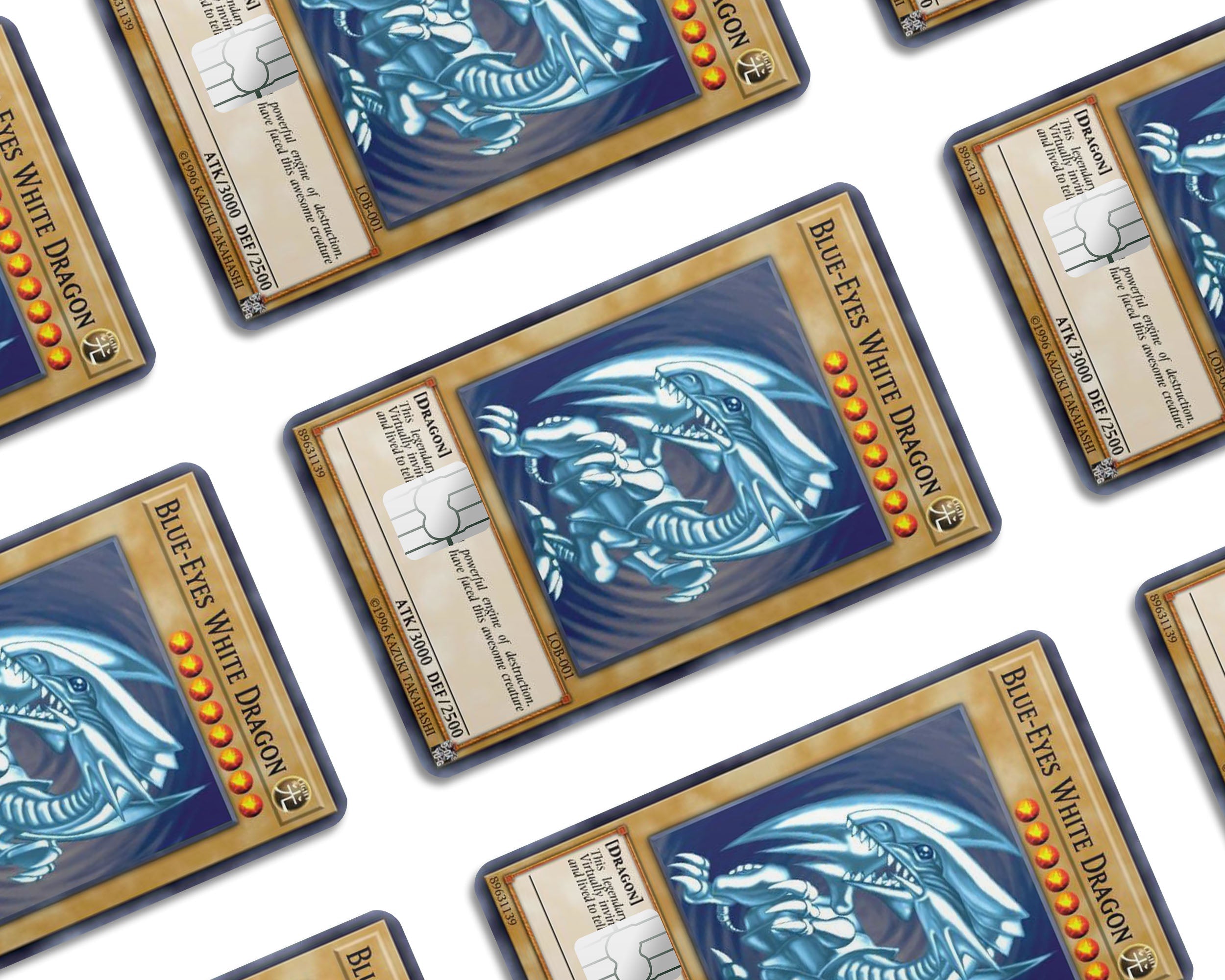 Anime Town Creations Credit Card Yu Gi Oh Blue Eyes White Dragon Card Window Skins - Anime YGO Credit Card Skin