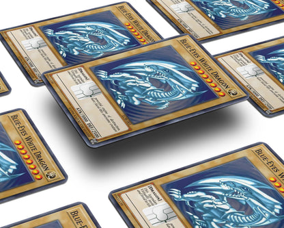 Anime Town Creations Credit Card Yu Gi Oh Blue Eyes White Dragon Card Window Skins - Anime YGO Credit Card Skin